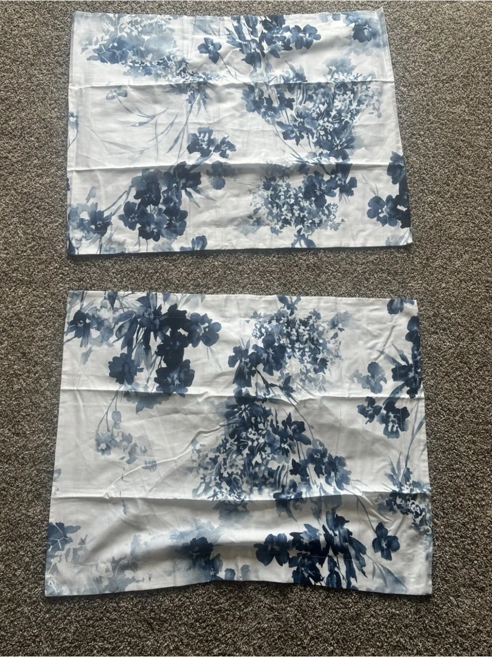 Lauren Ralph Lauren Flora Blue Watercolor Floral Duvet Set Queen
